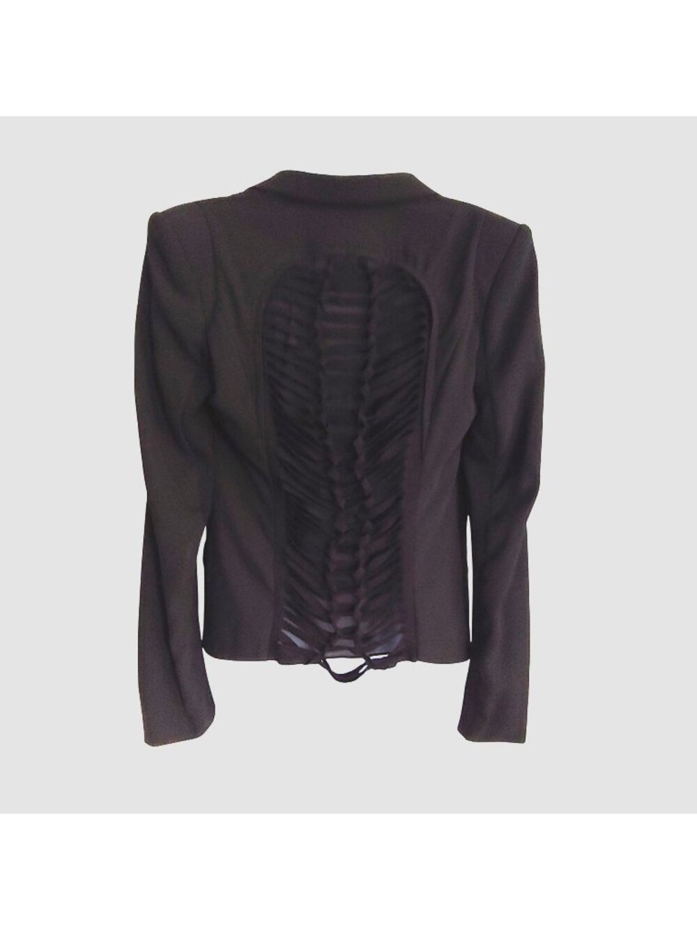 BCBG Max Azria Corset Back Blazer Knotted Lace Up Goth Grunge Jacket S